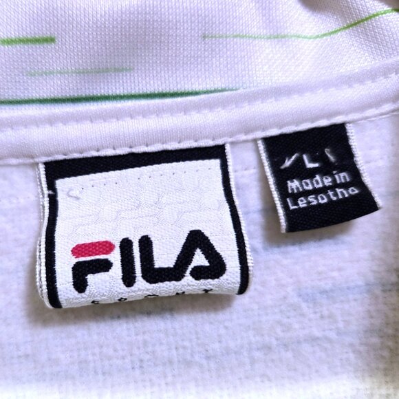 Fila Sport 1/4 Zip Fleece Striped Long Sleeve Sports Warmup Pullover Women's L - Picture 4 of 5